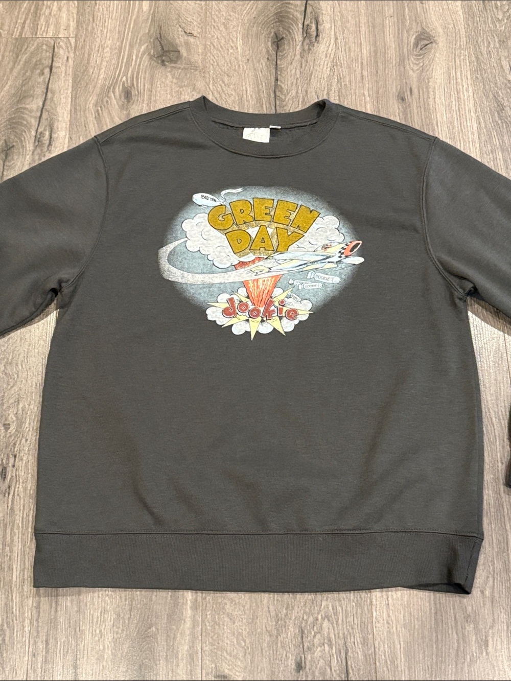 🧡Green Day Dookie Graphic Crewneck Sweater - Charcoal Punk Grunge